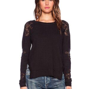 Free People Black Outer Sunset Tee